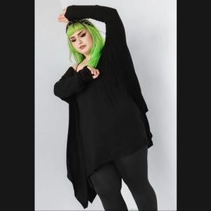 Foxblood Long Flowing Oversized Top w/ Thumb Holes